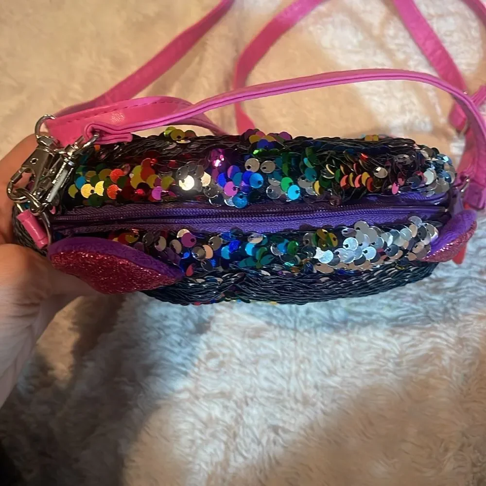 TY sparkly sequin teddy bear purse